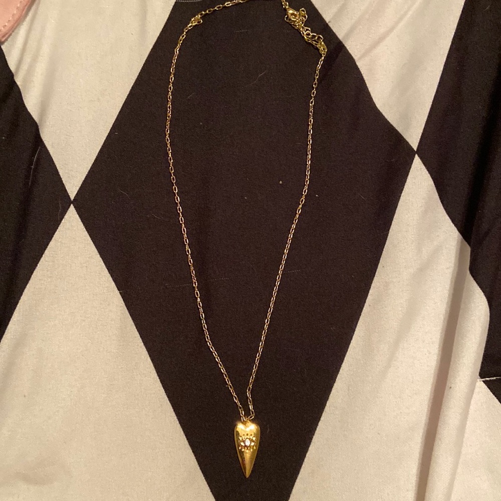 Evil eye heart necklace